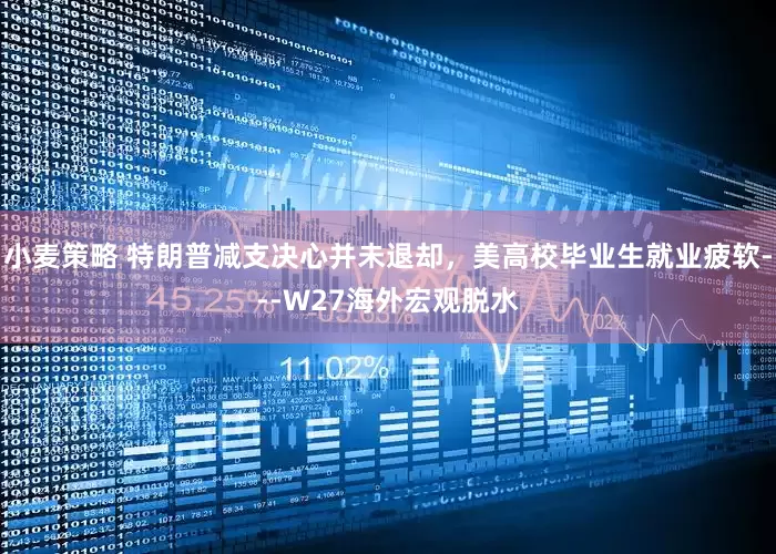 小麦策略 特朗普减支决心并未退却，美高校毕业生就业疲软---W27海外宏观脱水